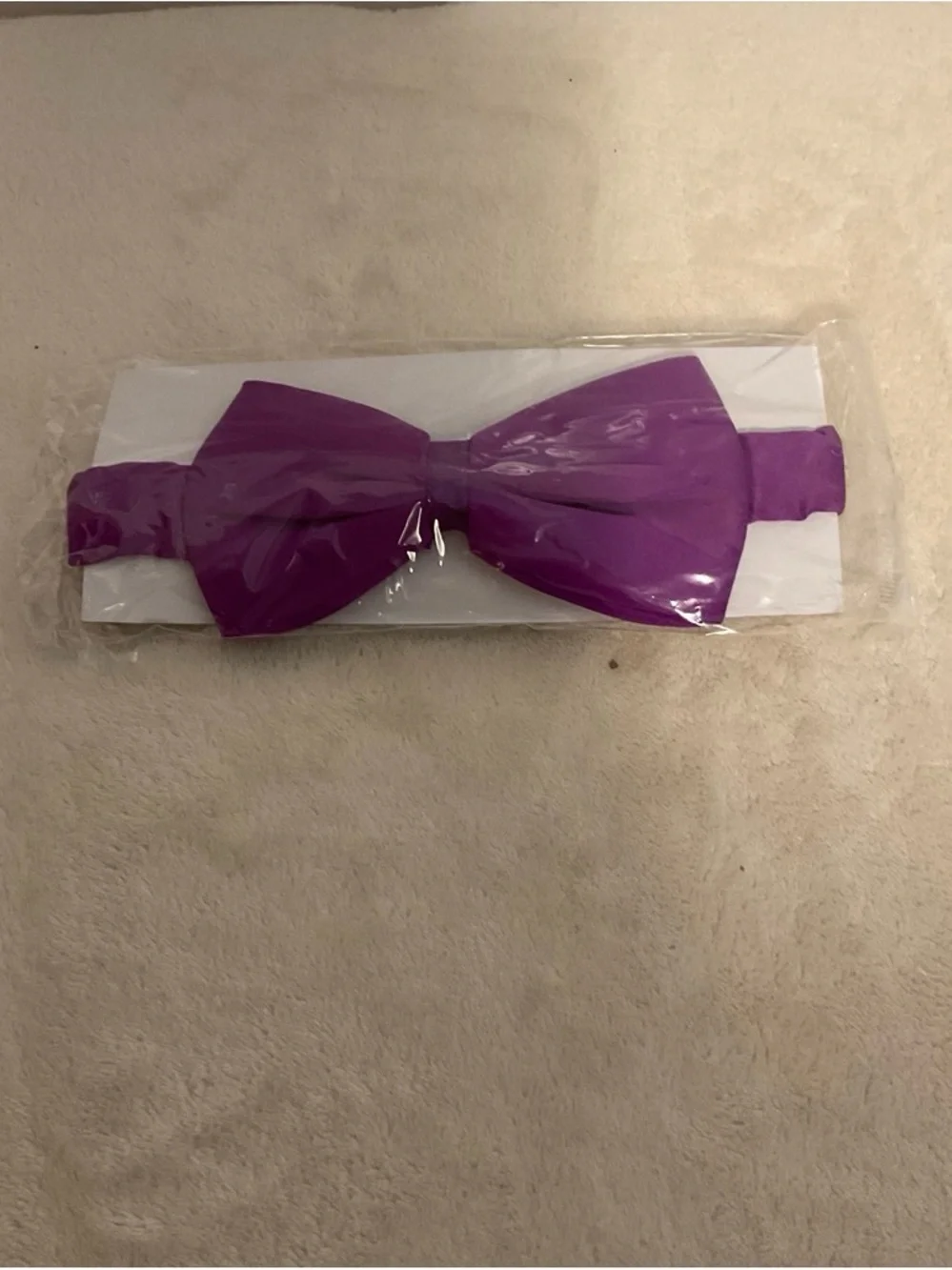 Bright Purple Kids Bow Headband - Soft Stretchy Hair Accessory